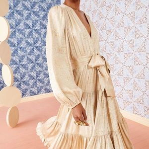 Ulla Johnson Helena Gold Dress NWOT 8